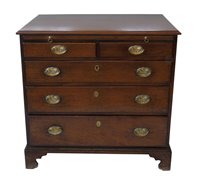 Lot 371 - George III mahogany chest of drawers.