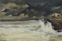 Lot 200 - Villard, 20th century, Coastal scene, oil.