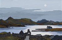 Lot 223 - David Barnes, "Moonlight near Ardmair", oil.