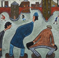 Lot 247 - Albert Barlow, "Not You Again", acrylic.