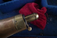 Lot 20 - Joseph Bourne percussion rifle with a period case and accessories