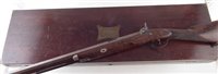 Lot 20 - Joseph Bourne percussion rifle with a period case and accessories