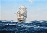 Lot 225 - Gordon Ellis, The Liverpool whaler "Golden Lyon", oil.