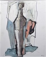 Lot 259 - Tadeusz Was, Figure, oil.