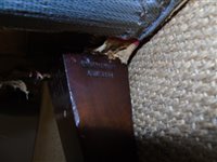 Lot 361 - Late 19th century upholstered sofa, Howard & Son's Ltd.