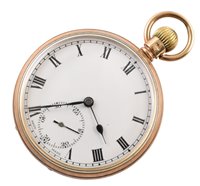 Lot 176 - 9ct gold open face pocket watch
