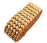 Lot 124 - 18ct continental gold cuff bracelet