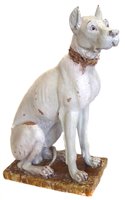 Lot 54 - A life size continental pottery model of a Great Dane