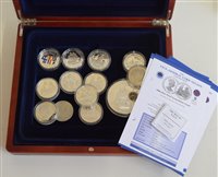 Lot 14 - Assortment of various maritime themed modern commemorative coins and three coin covers.