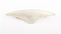 Lot 130 - Scandinavian silver and enamel fan shaped brooch by Volmer Bahner of Denmark