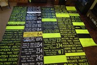 Lot 37 - Five London Transport Bus destination blinds.