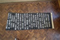 Lot 54 - London Transport Bus destination blind with linen backing.