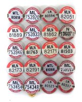 Lot 28 - Twenty bus / public transport  service drivers'  license badges.