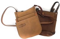 Lot 40 - London Transport bus conductor's leather cash bag, and one other