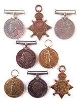 Lot 313 - Two WW1 medal sets, for H.W. Kerr and C.M. Kerr and other medals