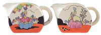 Lot 61 - Two Clarice Cliff - Applique Crinoline Lady jugs