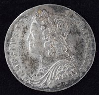 Lot 84 - King George II, Twopence, 1729 together with four William IV Three-Halfpence pieces (5).