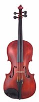 Lot 18 - 19th century violin after Pietro Guarneri together with three bows and a case.
