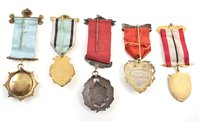 Lot 325 - Fifty eight RAOB silver, silver gilt and enamelled medallions