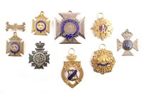 Lot 325 - Fifty eight RAOB silver, silver gilt and enamelled medallions