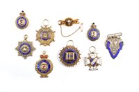 Lot 325 - Fifty eight RAOB silver, silver gilt and enamelled medallions