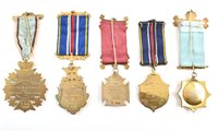 Lot 325 - Fifty eight RAOB silver, silver gilt and enamelled medallions