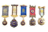 Lot 325 - Fifty eight RAOB silver, silver gilt and enamelled medallions