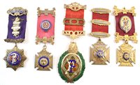 Lot 325 - Fifty eight RAOB silver, silver gilt and enamelled medallions