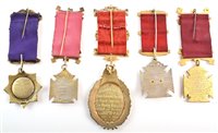 Lot 325 - Fifty eight RAOB silver, silver gilt and enamelled medallions