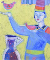 Lot 229 - Giuliana Lazzerini, "The Magician", oil.