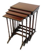 Lot 364 - Edwardian mahogany quarteto.