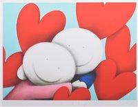 Lot 180 - After Doug Hyde, "Hearts and Hugs", signed limited edition print.