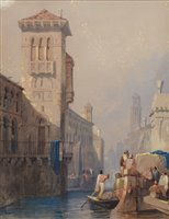 Lot 310 - Samuel Prout, "Venice", watercolour.