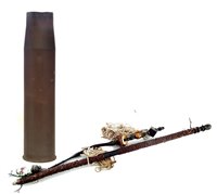 Lot 254 - Prussian / Austrian regimental pipe dated 1896-99 also a Vickers 4.5" Mk8 Naval gun shell case