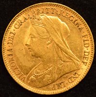 Lot 37 - Queen Victoria, Half-Sovereign, 1901.