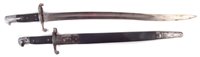 Lot 216 - Martini Henry bayonet and scabbard also a Yataghan bayonet