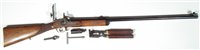 Lot 48 - Parker Hale (Birmingham) .451 muzzle loading percussion rifle with Rex Holbrook sights bullet mould, sizing die punch and nipple key