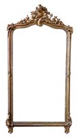 Lot 363 - Mid 19th century gesso framed pier glass.