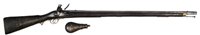 Lot 1 - East India Company flintlock musket dated 1800 and a powder flask