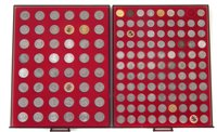 Lot 47 - Two trays of coins to include Sixpences, Five Pence pieces and Shillings.
