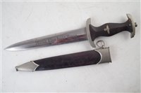 Lot 161 - German Third Reich SS Dagger and scabbard by Robert Klass