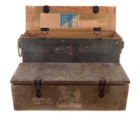 Lot 253 - Two German WW2 wooden ammunition crates for 2cm flak rounds
