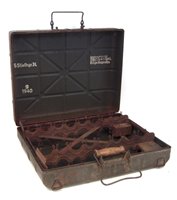 Lot 268 - German stick grenade tin case with semi relic liner