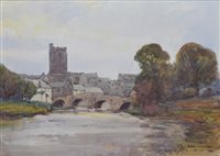 Lot 270 - Arthur Hammond, "Evening Sketch at Brecon", watercolour.