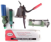 Lot 138 - Lyman lube sizer, Redding powder thrower and a set of Redding scales, Lee measure kit