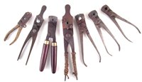 Lot 115 - A collection of seven bullet moulds