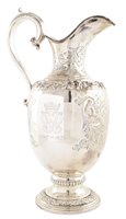 Lot 90 - Garrard & Co silver commemorative wine jug