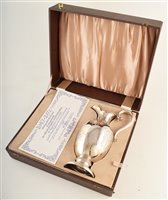 Lot 90 - Garrard & Co silver commemorative wine jug