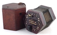 Lot 64 - Lachenal English 48 key concertina with case