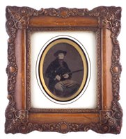Lot 337 - 19th century framed photograph on glass